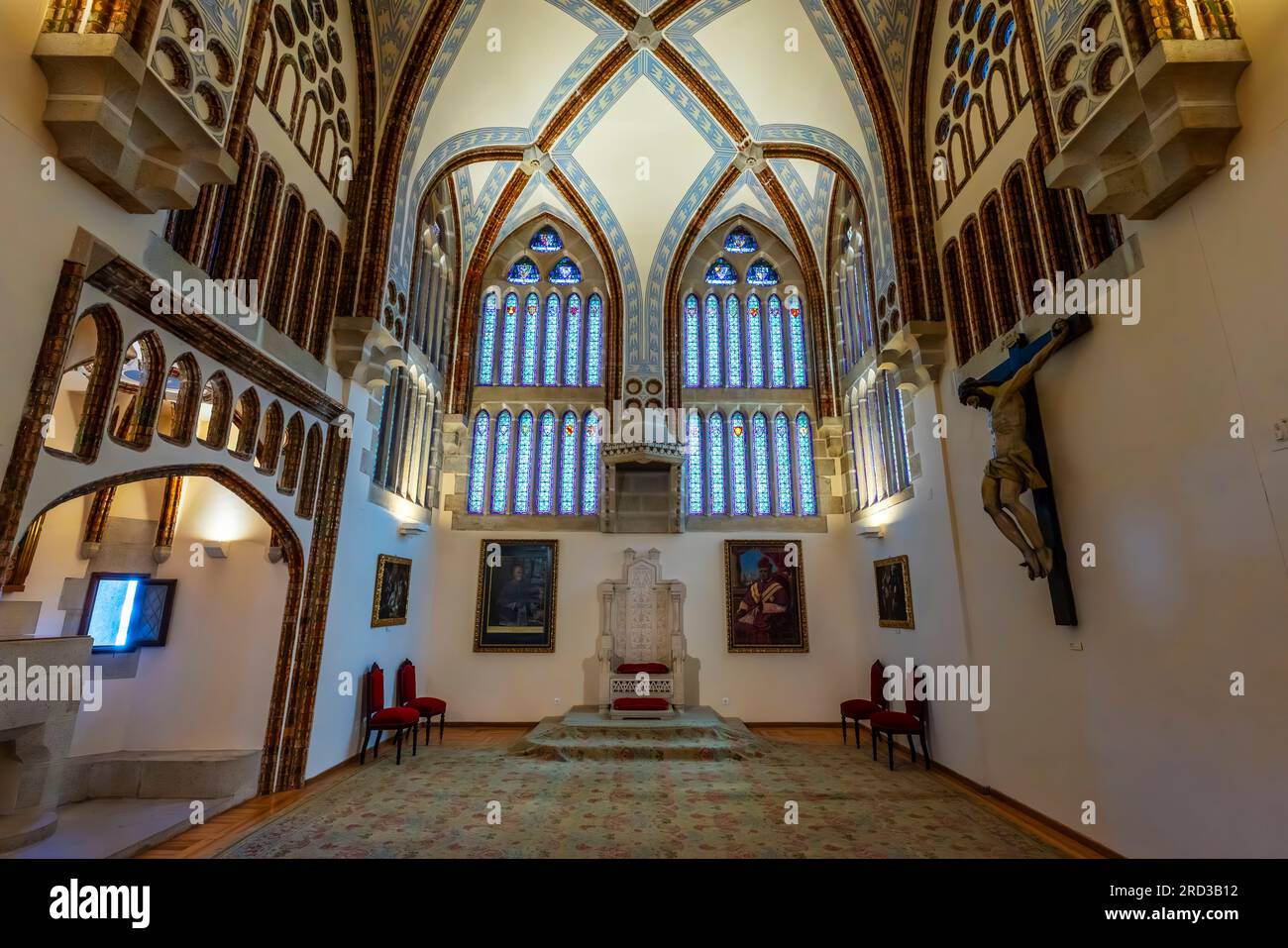 All'interno del Palazzo Episcopale di Astorga progettato dal famoso architetto modernista catalano Antoni Gaudí. Astorga (León), Spagna. Foto Stock