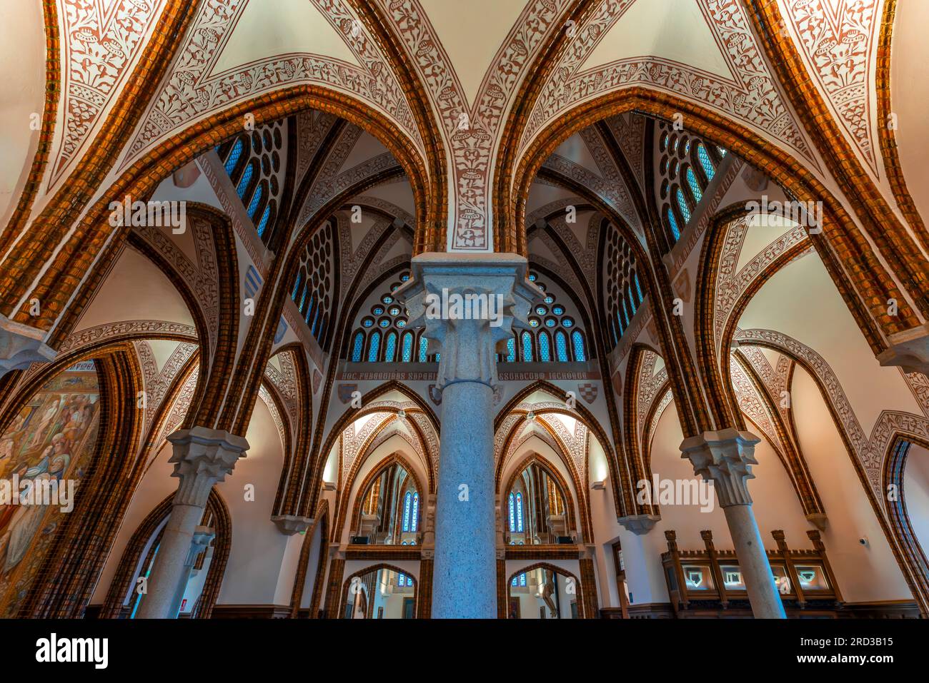 All'interno del Palazzo Episcopale di Astorga progettato dal famoso architetto modernista catalano Antoni Gaudí. Astorga (León), Spagna. Foto Stock