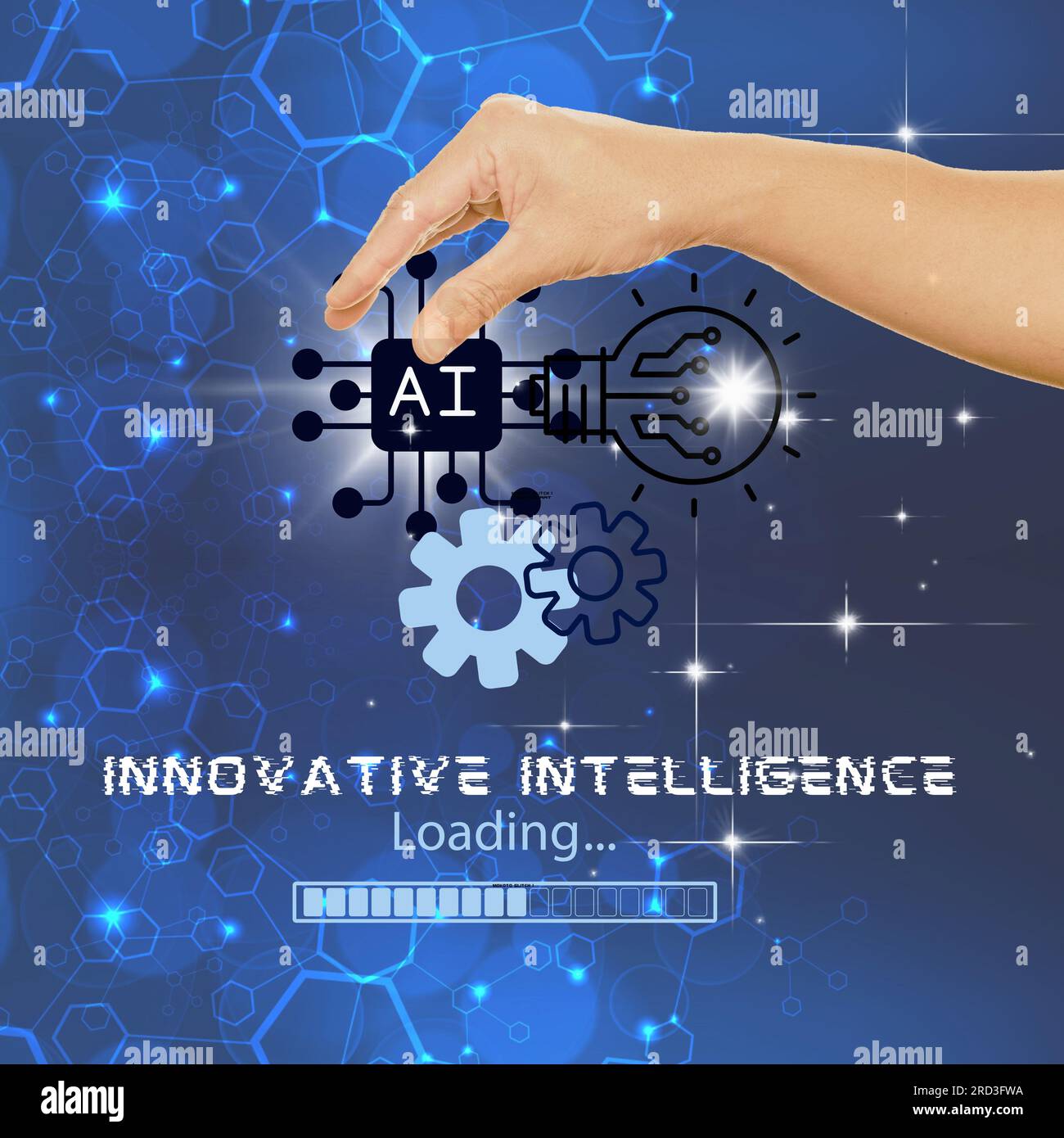 Le persone che scelgono l'intelligenza artificiale, un concetto che le persone scelgono di utilizzare l'intelligenza artificiale in vari aspetti della loro vita, l'intelligenza artificiale è innovativa e intelligente Foto Stock