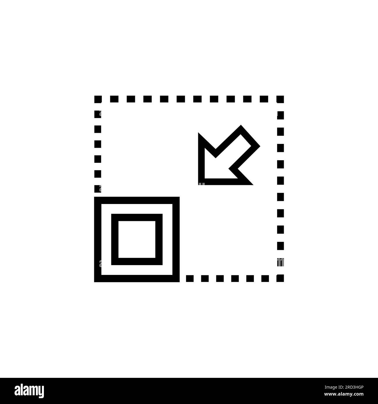 Traccia del suolo nero per ridurre al minimo la schermata torna alle dimensioni normali icona, elementi di concetto di interfaccia semplici Illustrazione Vettoriale