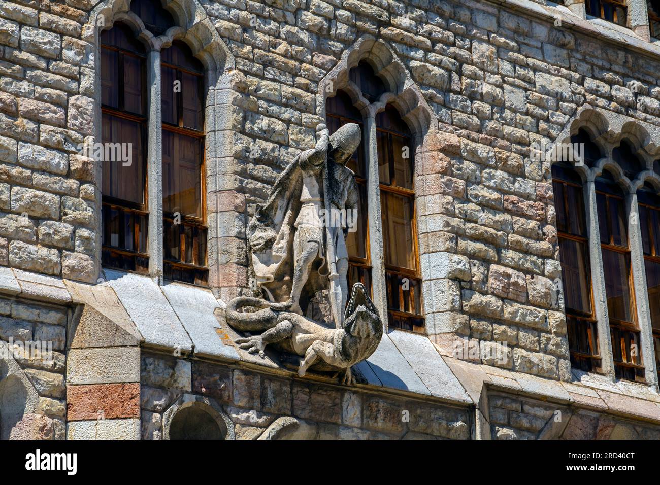 Museo Casa Botines Gaudí, Leon, Castilla, Spagna. Il museo è sponsorizzato dalla Fundación Obra Social de Castilla y León. Foto Stock