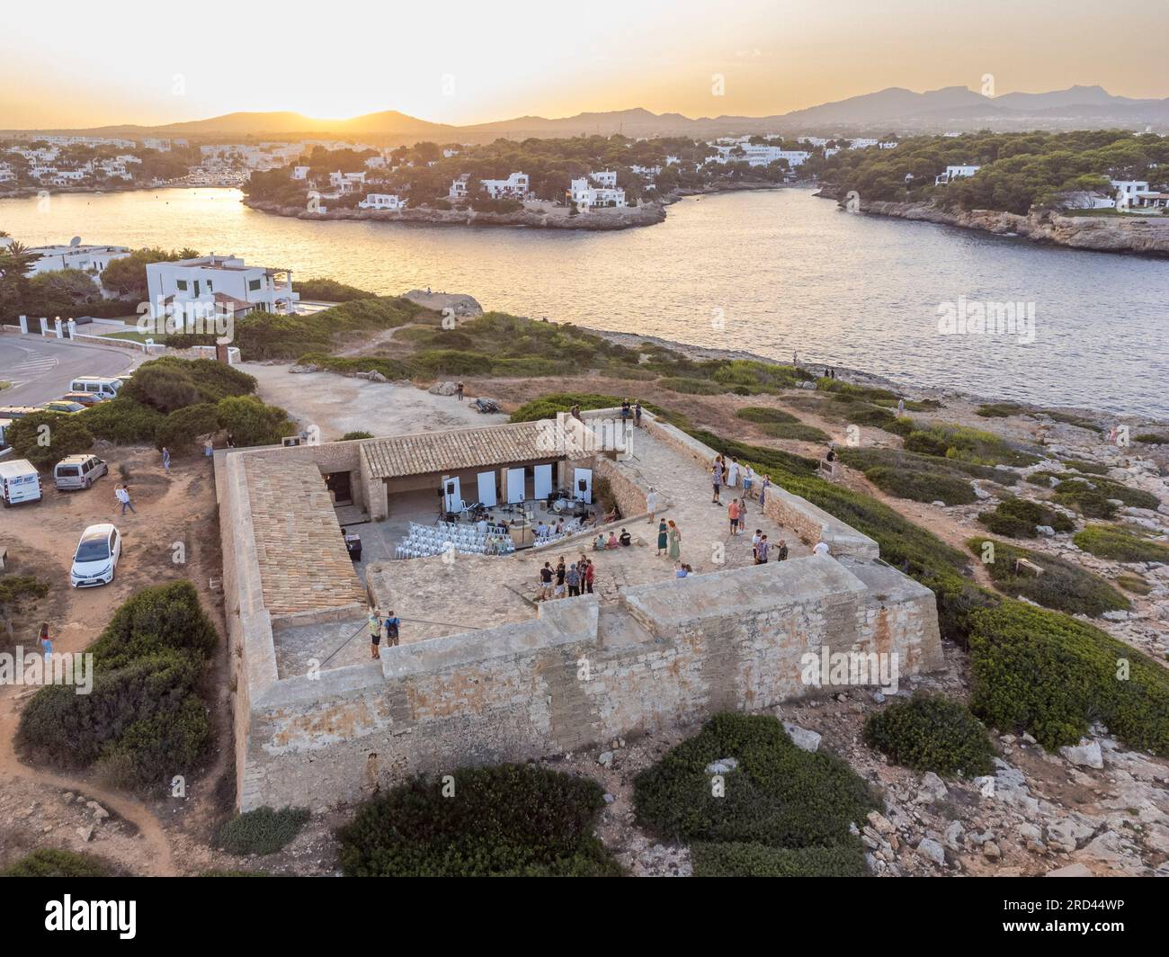 Es Fortí 1730 fortificazione, Cala d'Or, Santanyí, Maiorca, Isole Baleari, Spagna Foto Stock