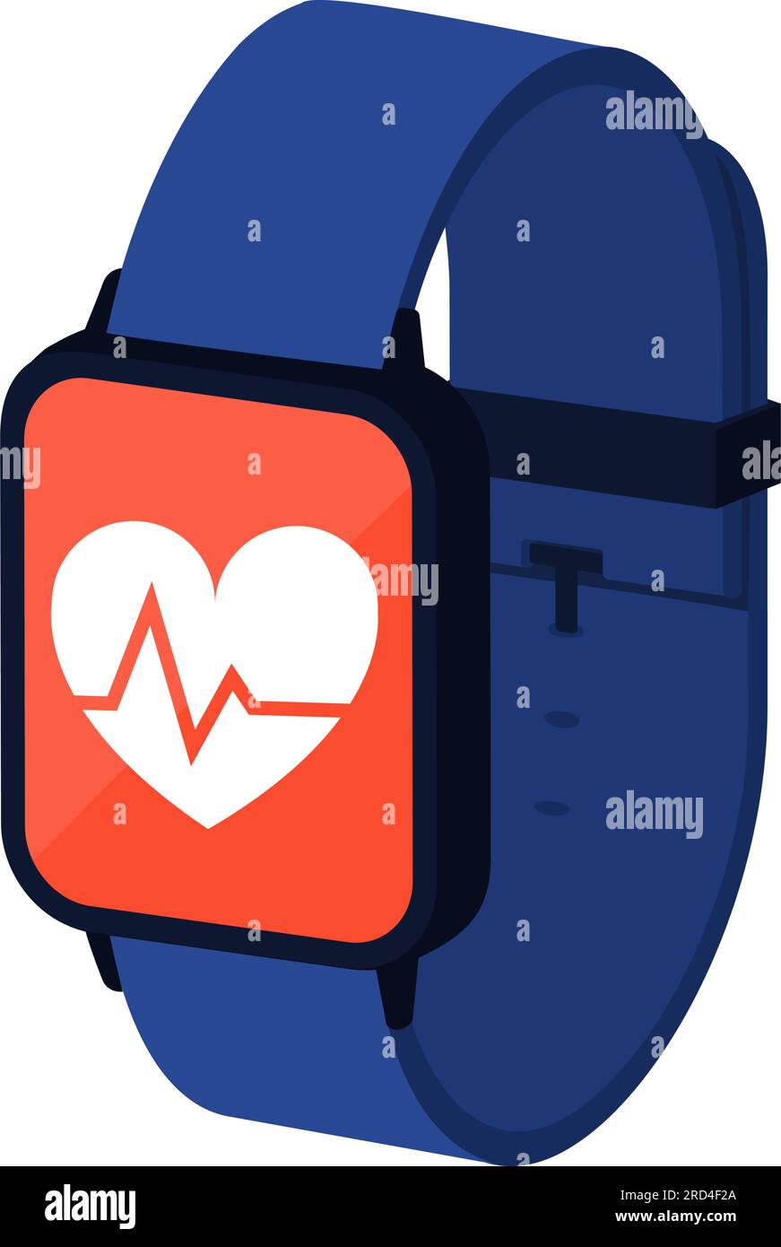 Smart Watch e fitness tracker isolati, concetto di sport e tecnologia Illustrazione Vettoriale