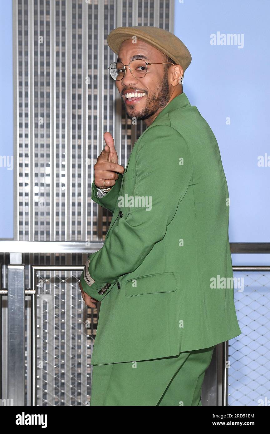 New York, USA. 18 luglio 2023. Il cantautore e rapper Anderson .Paak visita l'Empire State Building, New York, NY, 18 luglio 2023. (Foto di Anthony Behar/Sipa USA) credito: SIPA USA/Alamy Live News Foto Stock