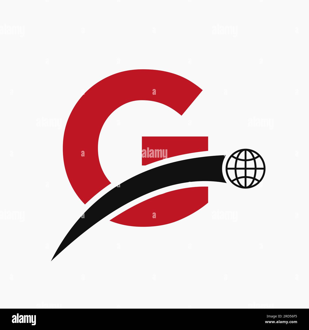 Concetto di logo lettera G con modello vettoriale per icone Global World Illustrazione Vettoriale