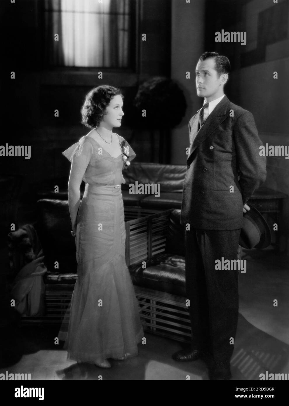 Dorothy Jordan, Robert Montgomery, sul set del film, 'Ship mates', MGM, 1931 Foto Stock