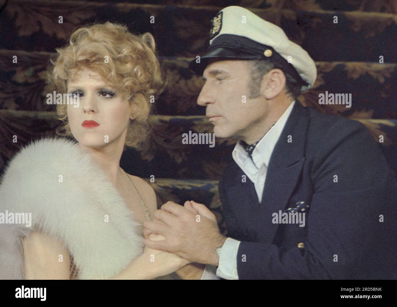 Bernadette Peters, Mel Brooks, sul set del film, 'Silent Movie', 20th Century-Fox, 1976 Foto Stock