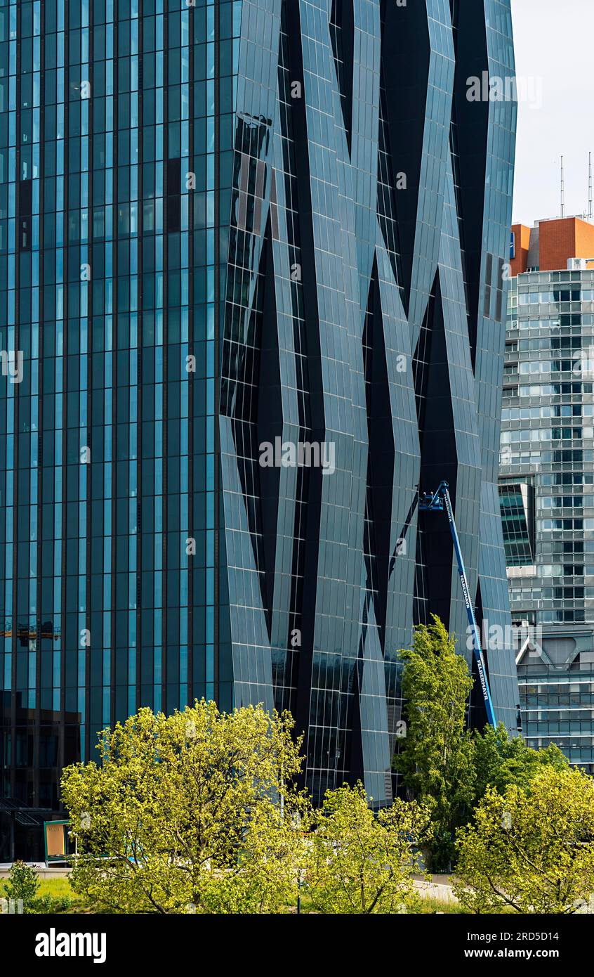 Alti edifici a Donaupark, Donau City, Vienna Austria Foto Stock