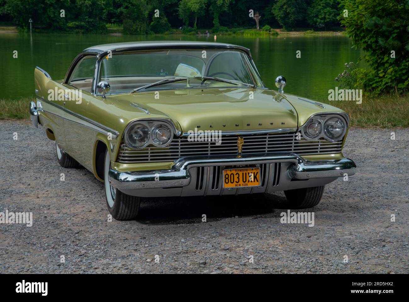 1957 Plymouth Belvedere, classica auto familiare americana "full size" Foto Stock