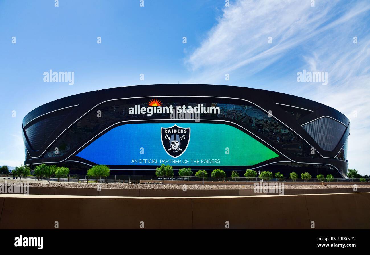 Allegiant Stadium, sede della squadra di football NFL Raiders a Las Vegas, Nevada Foto Stock
