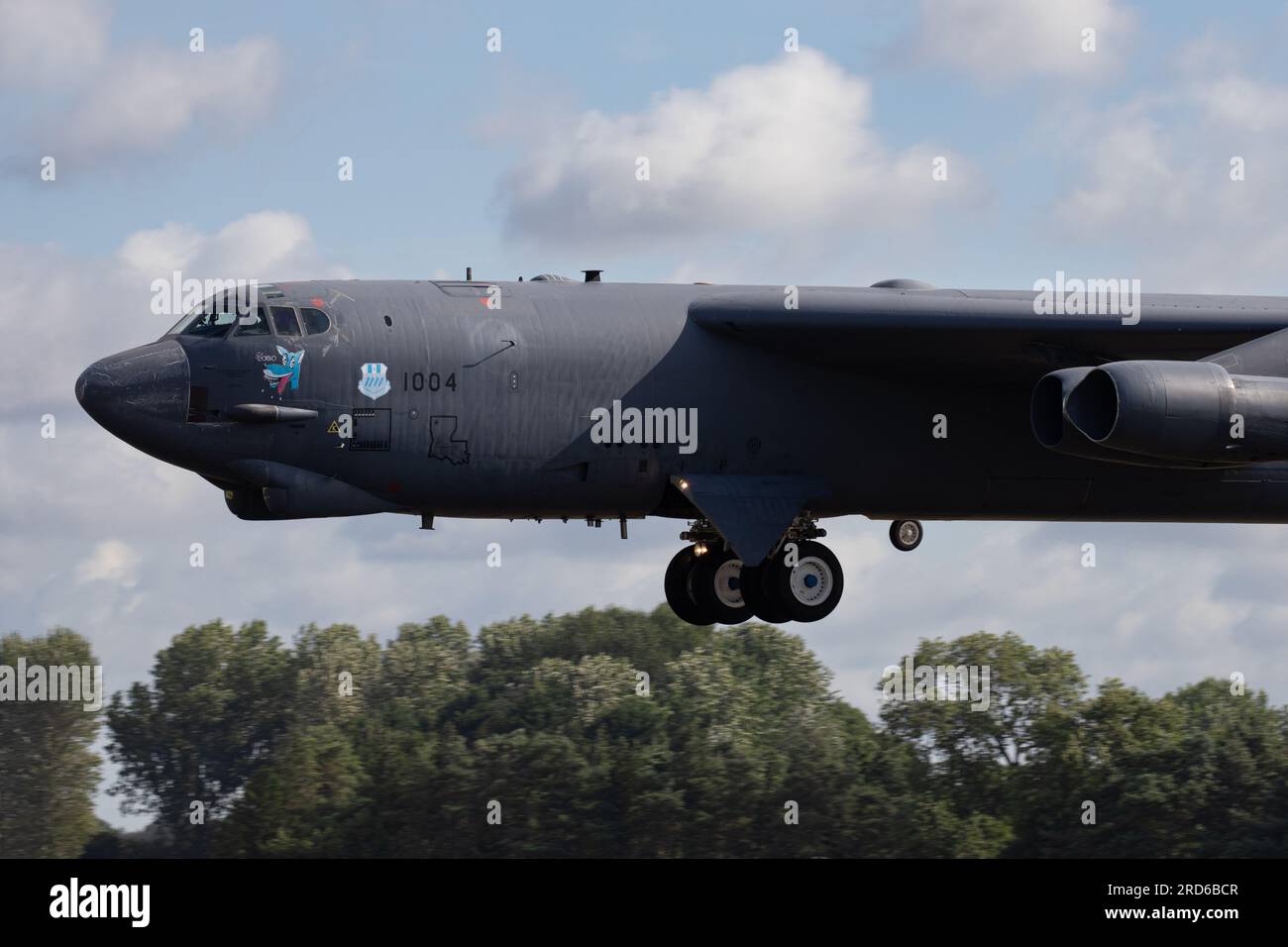 B-52 Stratofortress entrando a terra al RIAT Fairford 2023. Foto Stock