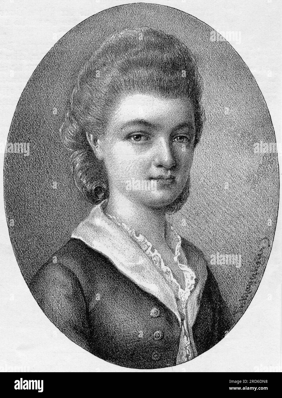 Wolzogen, Charlotte von, 16.4.1766 - 20.3,1794, nobile donna tedesca, sfortunato amore di Friedrich Schiller, IL COPYRIGHT DELL'ARTISTA NON DEVE ESSERE CANCELLATO Foto Stock