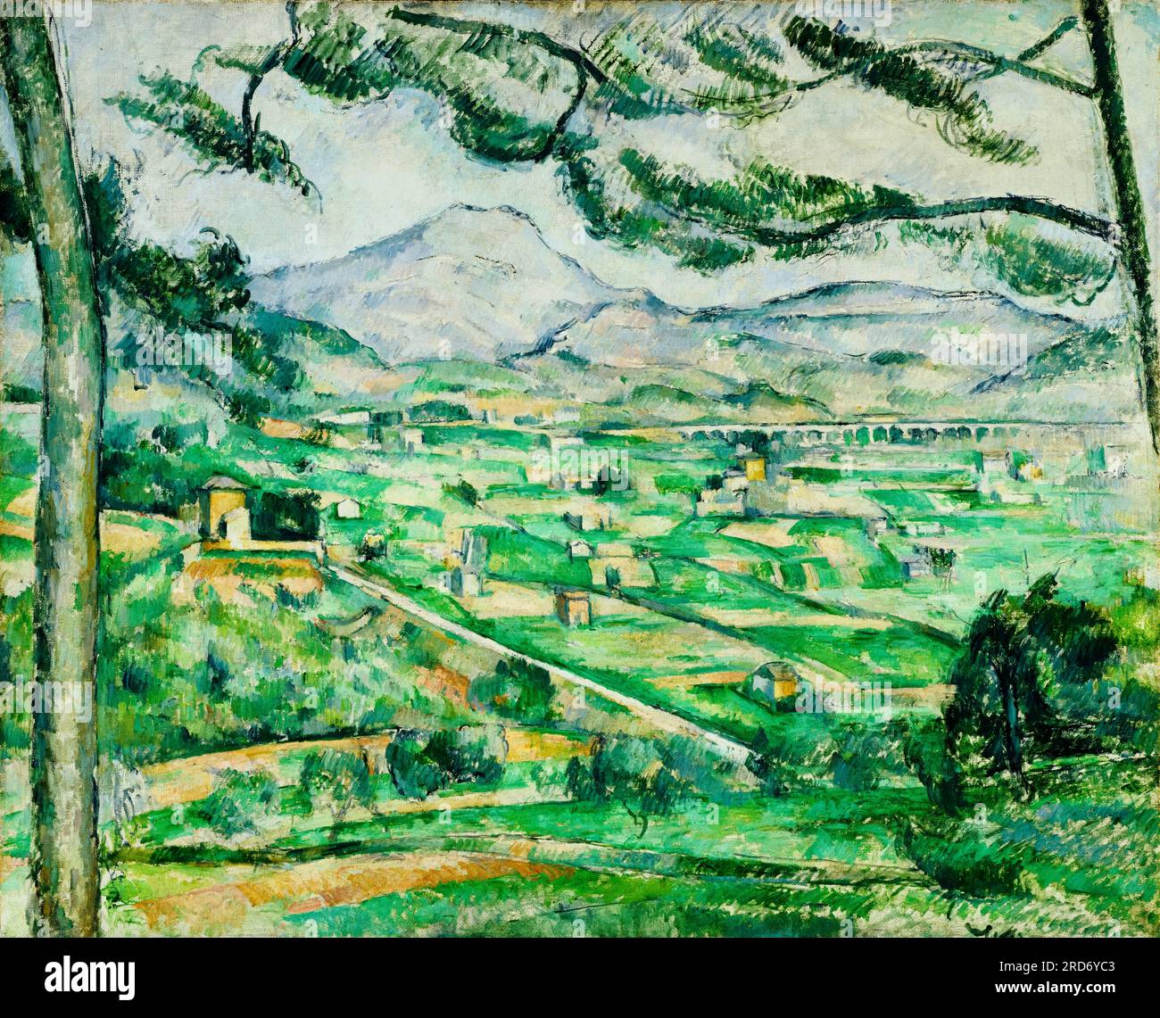 Paul Cezanne, Mont Sainte-Victoire, paesaggio ad olio su tela, 1886-1887 Foto Stock