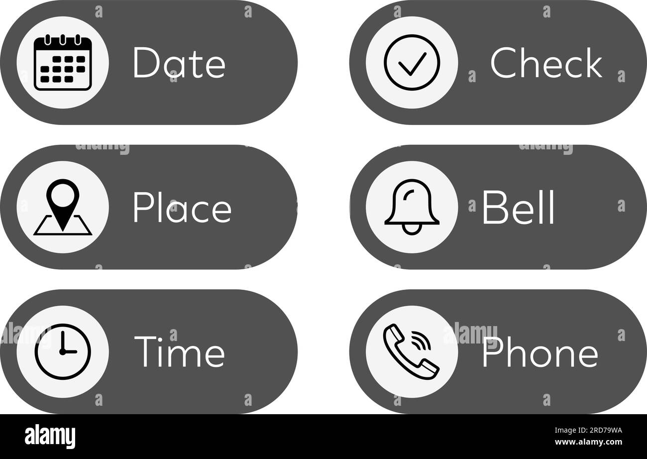 Serie di icone per appuntamenti aziendali per la progettazione di schede o Web Illustrazione Vettoriale