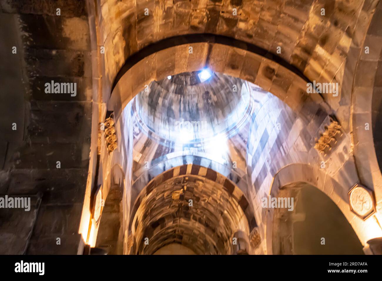 Saruhan Caravanserai interno. Cappadocia Turchia XIII secolo Foto Stock