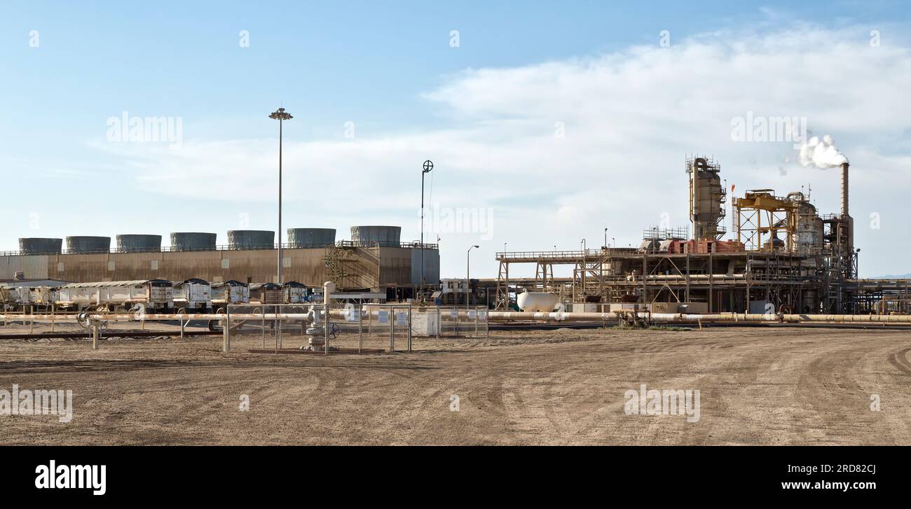 BHE Renewables, Cal Energy Vulcan & Hoch facility, Geothermal Power Plant, Salton Sea, California. Foto Stock