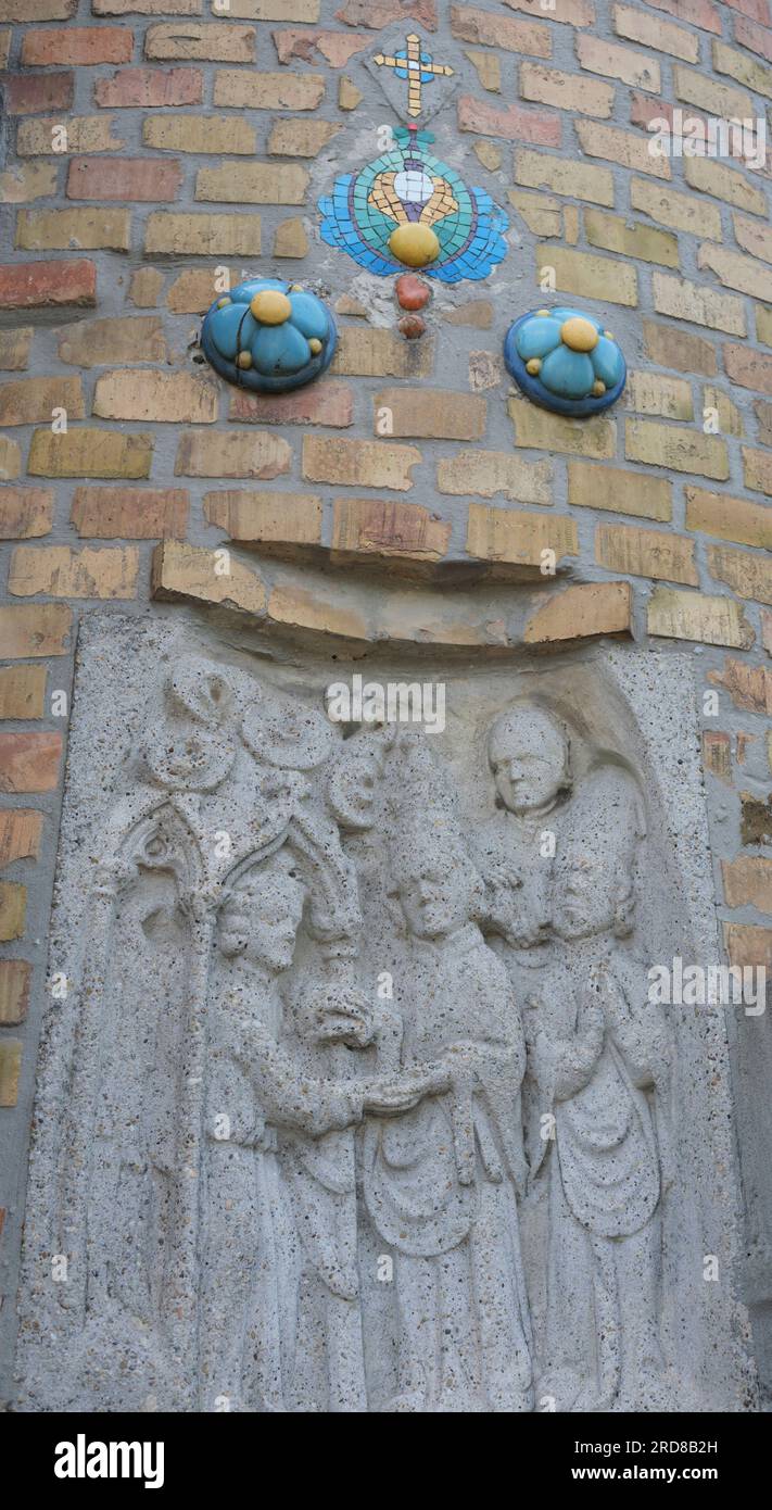 Il castello di Bory è un edificio unico in Ungheria, costruito da Jenő Bory, un architetto e scultore, come omaggio a sua moglie Ilona Foto Stock