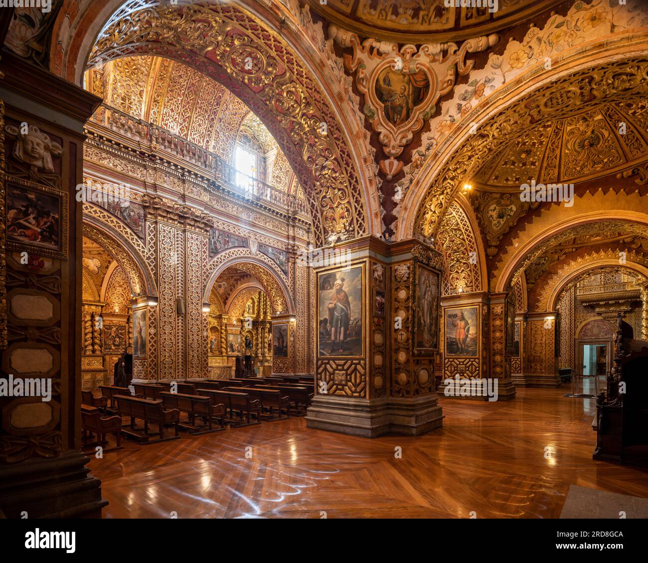 Interni di Compania de Jesus, Quito, Pichincha, Ecuador, Sud America Foto Stock