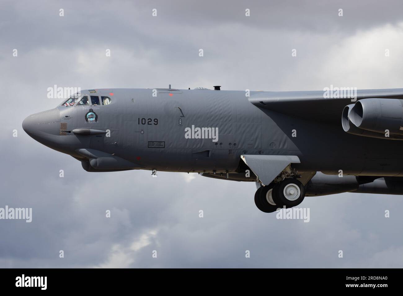 B-52 Stratofortress entrando a terra al RIAT Fairford 2023. Foto Stock