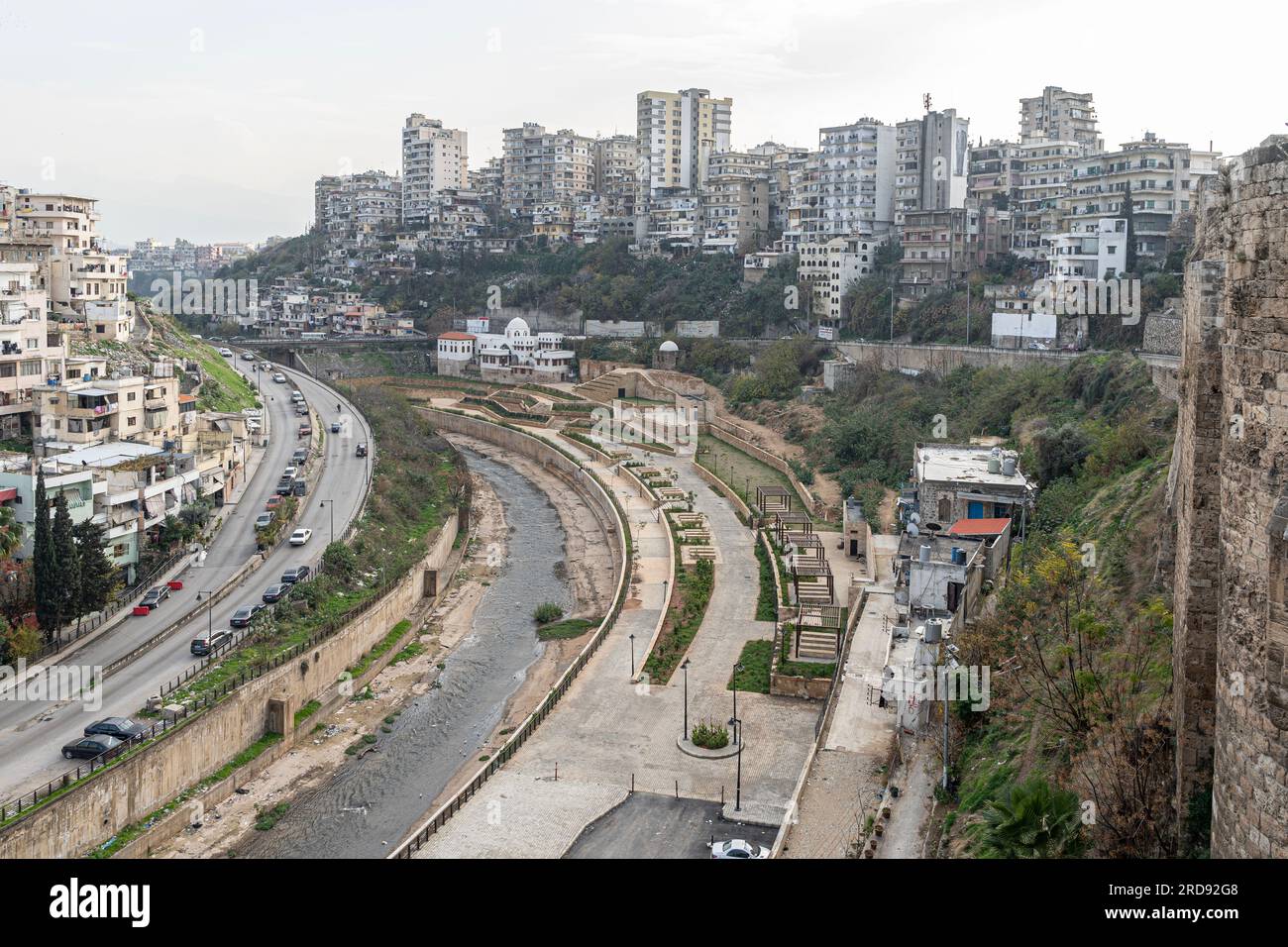 Vista di Tripoli, la seconda città più grande in Libano Foto Stock