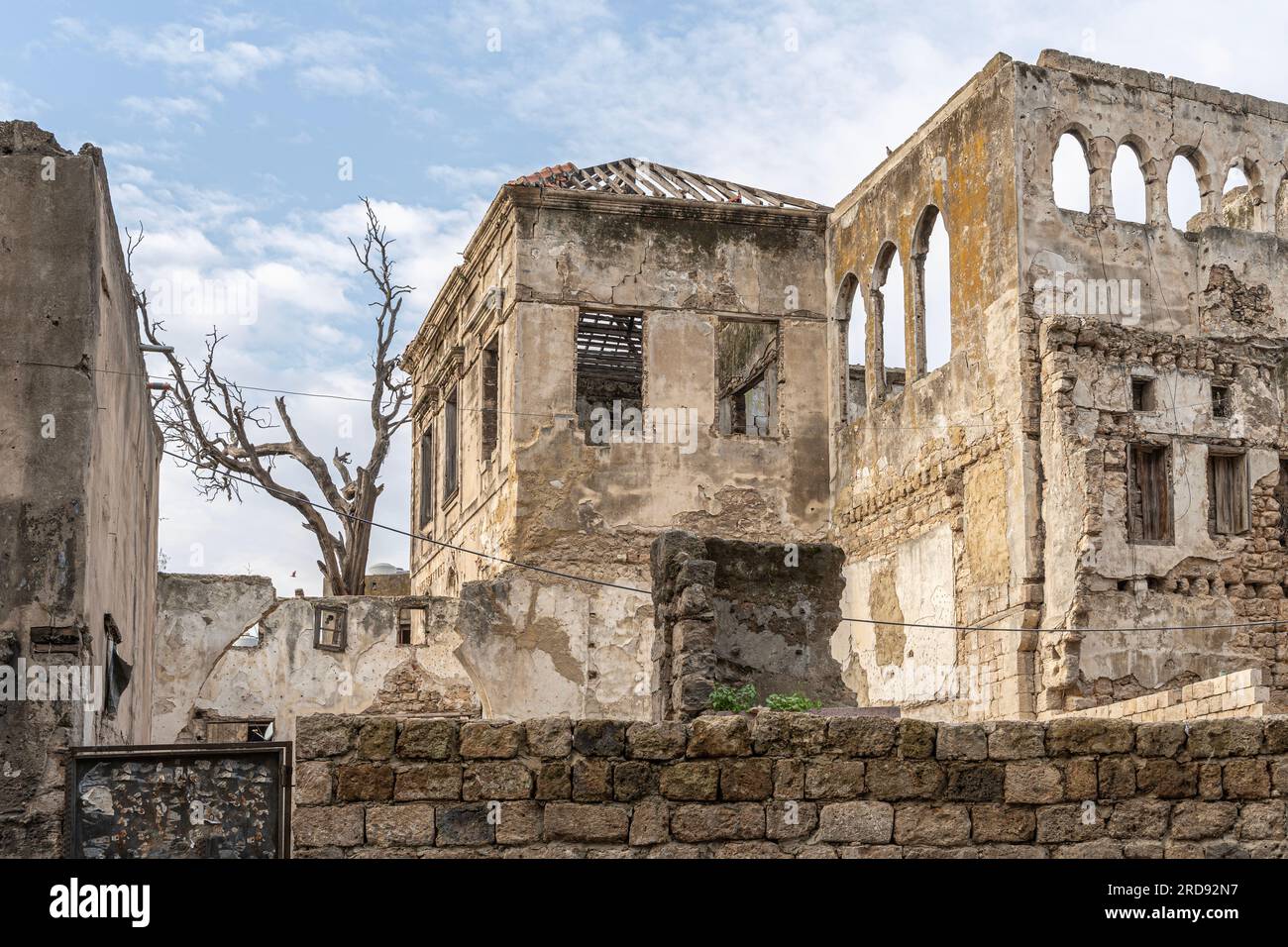 Il centro di Tripoli, Libano, ha distrutto l'edificio della guerra civile Foto Stock