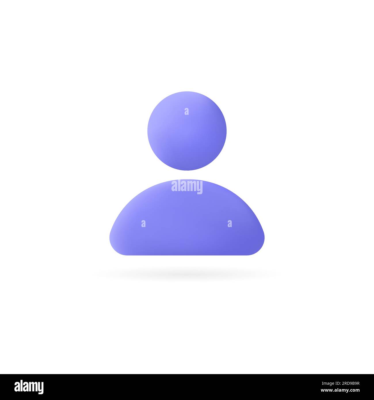icona utente 3d in uno stile minimalista. Simbolo utente per il design del sito Web, il logo, l'app, l'interfaccia utente. illustrazione vettoriale isolata su sfondo bianco. Illustrazione Vettoriale