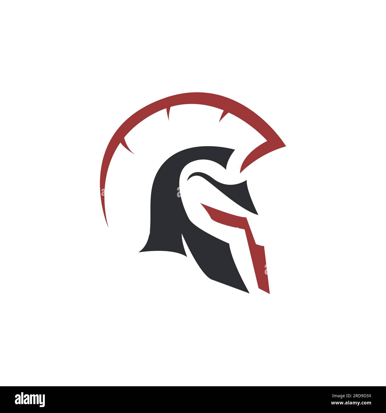 Logo spartano della testa immagine vettoriale del logo spartano. Casco Spartan icona semplice su sfondo bianco per il web design Illustrazione Vettoriale