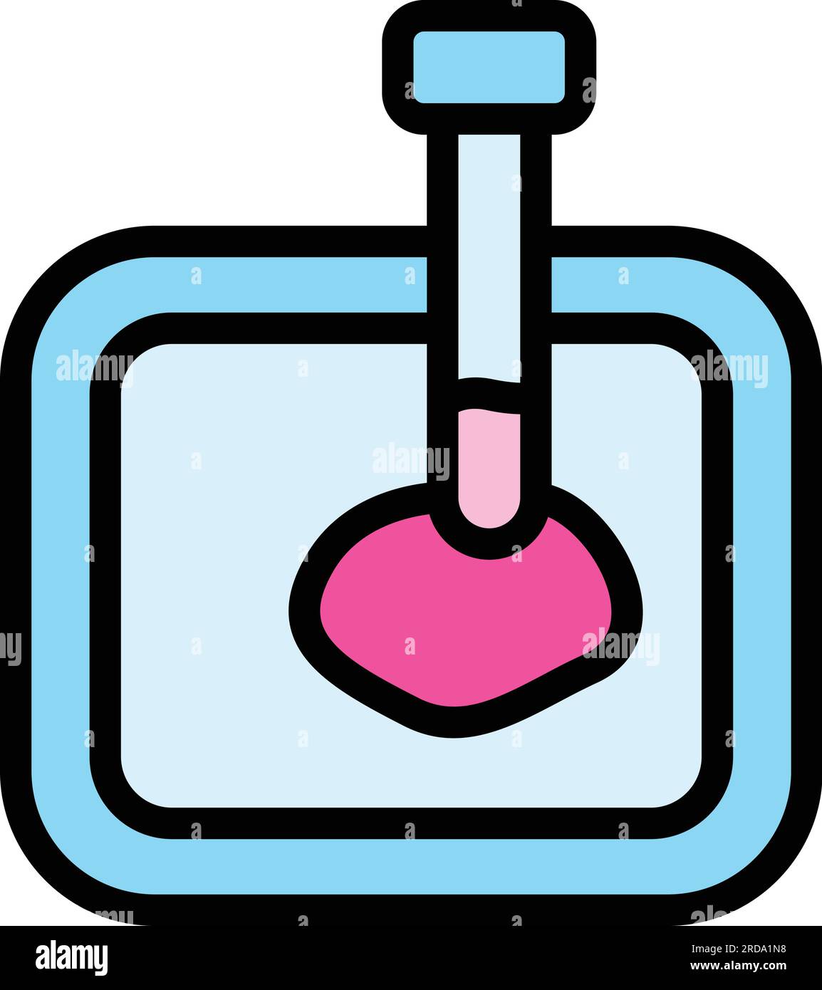 Vettore di contorno dell'icona del test ostetrico. Esame di gravidanza. Ginecologo consultazione colore piatto Illustrazione Vettoriale