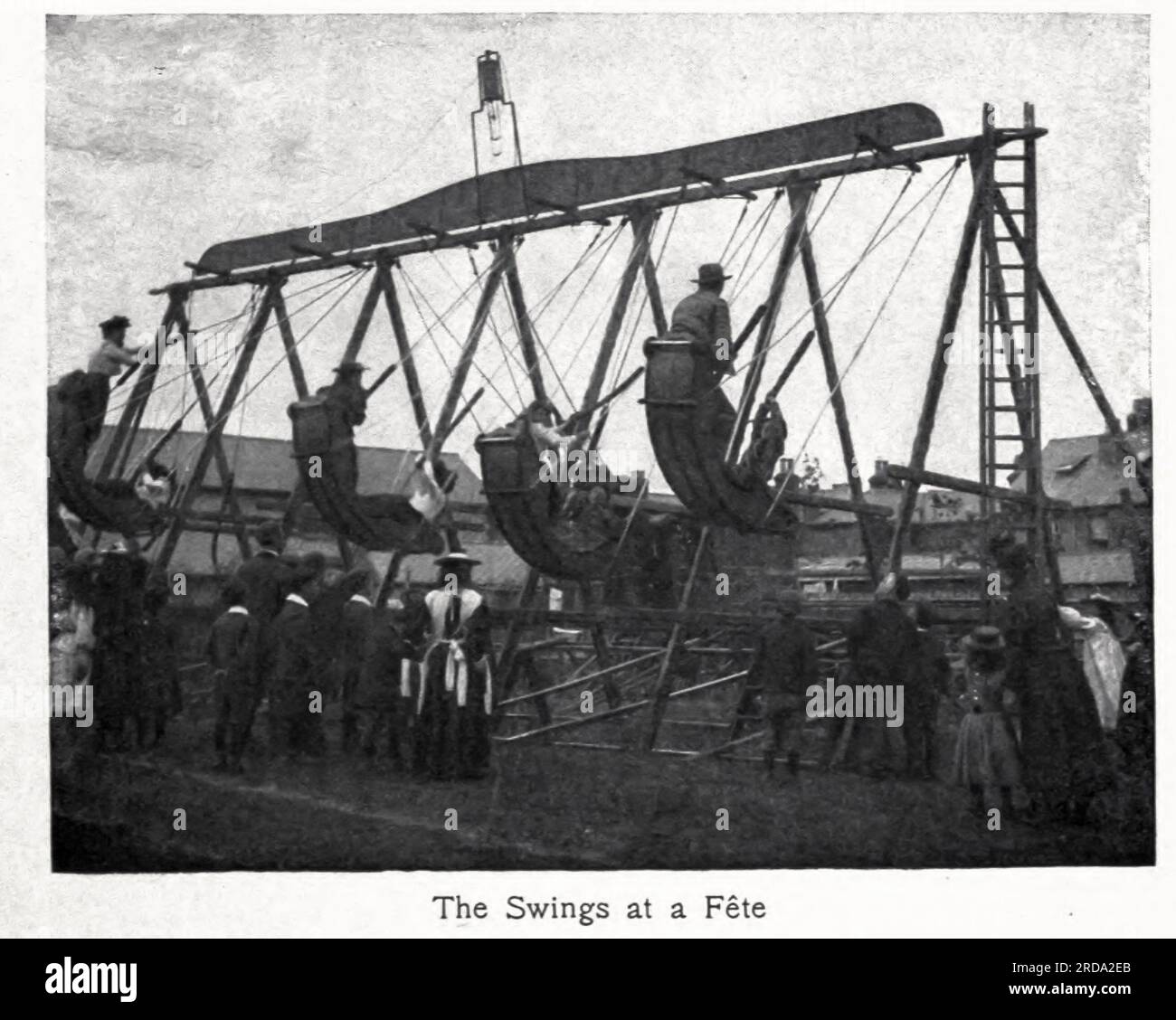 The Swings at a Fete fotografia in bianco e nero dal libro ' Among English Hedgerows' di Clifton Johnson, 1865-1940 data di pubblicazione 1899 ristampato nel 1914 Publisher New York : The Macmillan co.; London, Macmillan and co., ltd. Foto Stock The Swings at a Fete fotografia in bianco e nero dal libro ' Among English Hedgerows' di Clifton Johnson, 1865-1940 data di pubblicazione 1899 ristampato nel 1914 Publisher New York : The Macmillan co.; London, Macmillan and co., ltd. Foto Stock