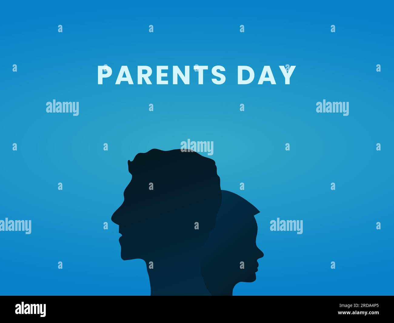 Illustrazione vettoriale di un giorno dei genitori felice. Concetto di celebrazione annuale. Design del modello per sfondo, banner, digitale, biglietti di auguri, sfondo. Illustrazione Vettoriale
