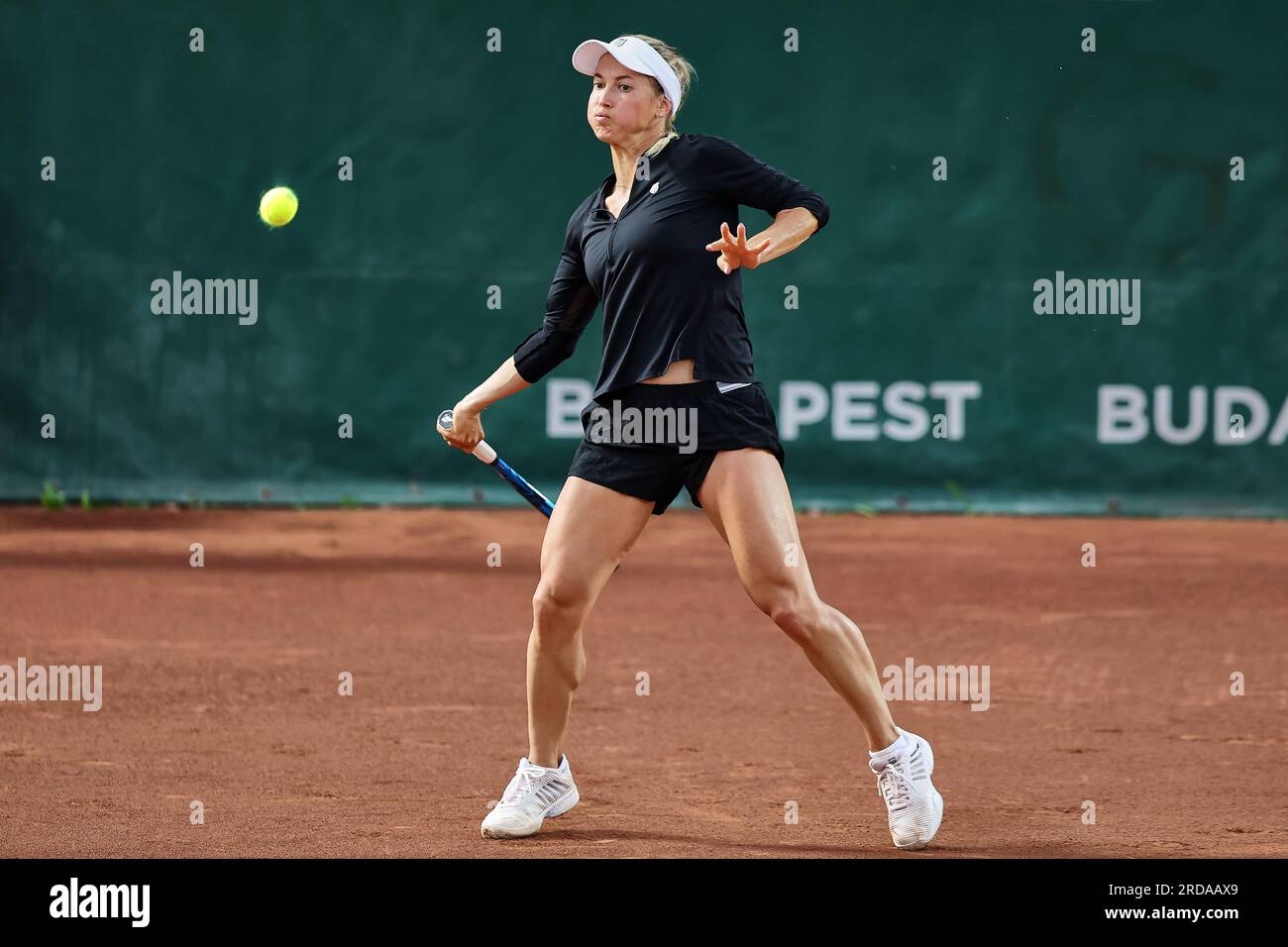 Budapest, Ungheria centrale, Ungheria. 19 luglio 2023. YULIA PUTINTSEVA del Kazakistan in azione durante il GRAN PREMIO D'UNGHERIA - Budapest - Womens Tennis, WTA250 (Credit Image: © Mathias Schulz/ZUMA Press Wire) SOLO USO EDITORIALE! Non per USO commerciale! Foto Stock