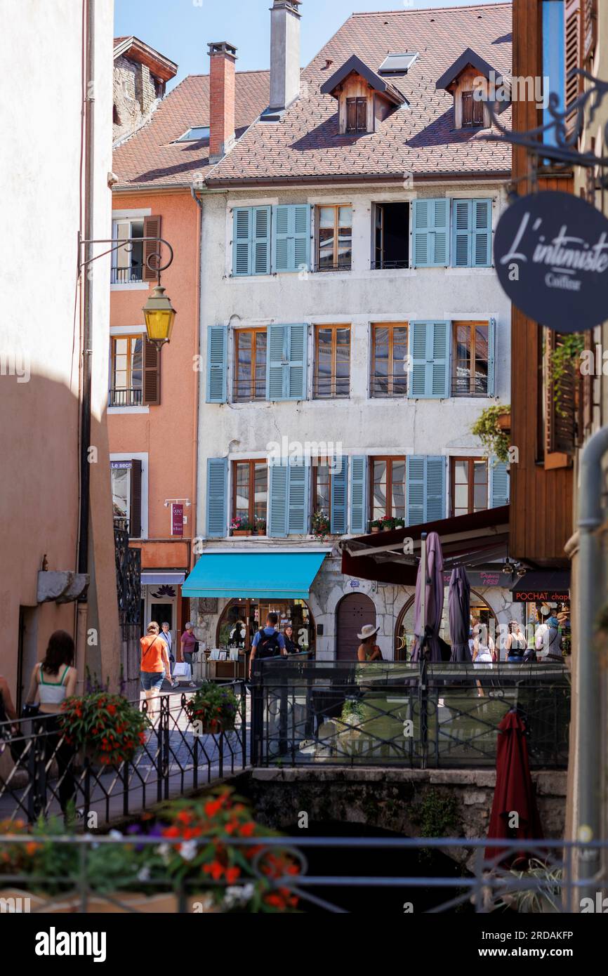 Centro storico di Annecy, alta Savoia, Alvernia, Rodano, Alpi, Francia Foto Stock