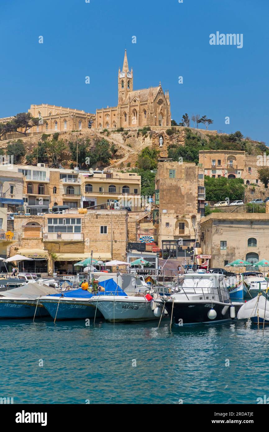 Porto di Mgarr Gozo Malta Foto Stock
