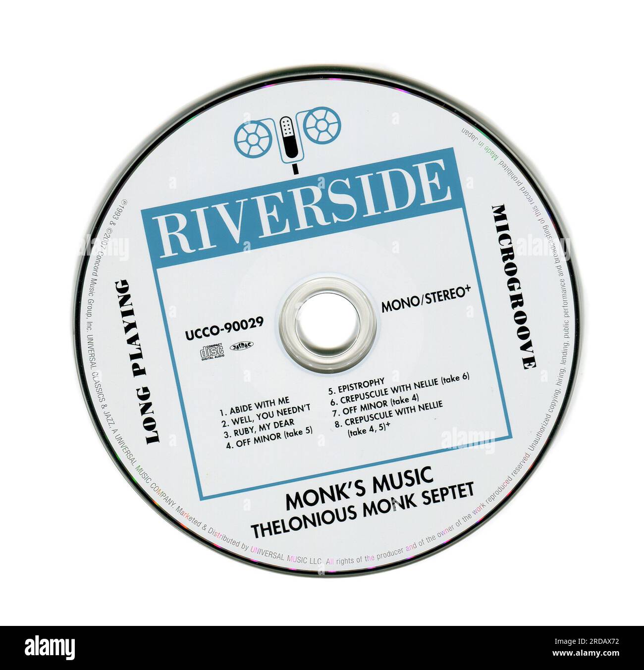 CD: Thelonious Monk - Monk's Music (UCCO-90029), pubblicato il 10 ottobre 2012. Foto Stock