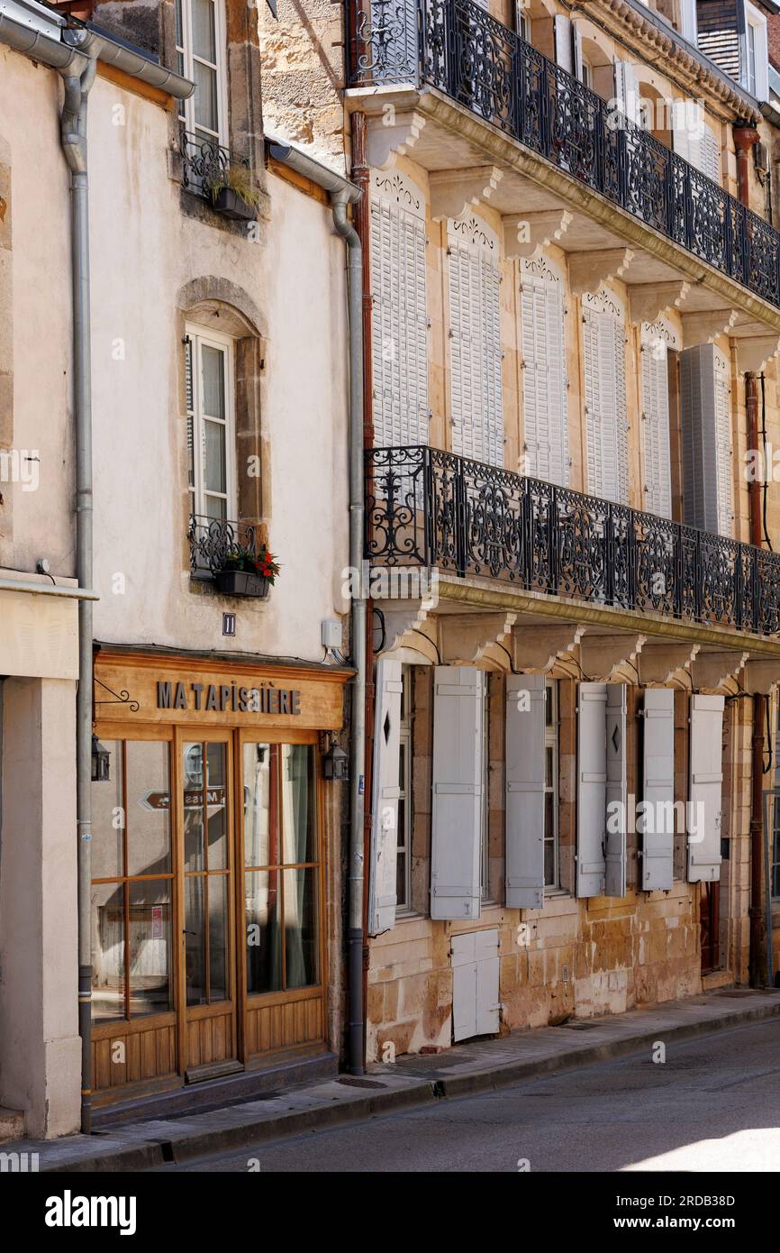 Street Scene Langres Haute-Marne grande Est Francia Foto Stock