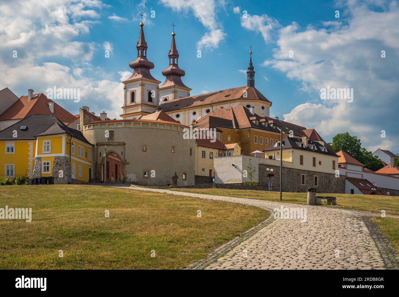 Centro storico di Kadan, regione di Usti nad Labem, Repubblica Ceca Foto Stock