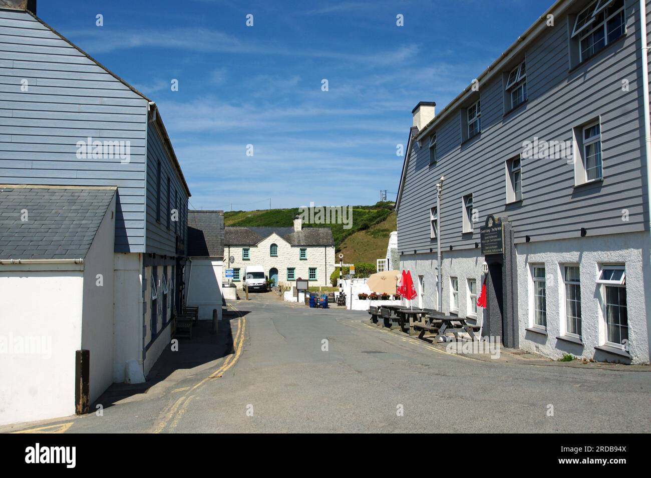 Villaggio di Aberdaron, penisola di Llyn, Gwynedd Foto Stock