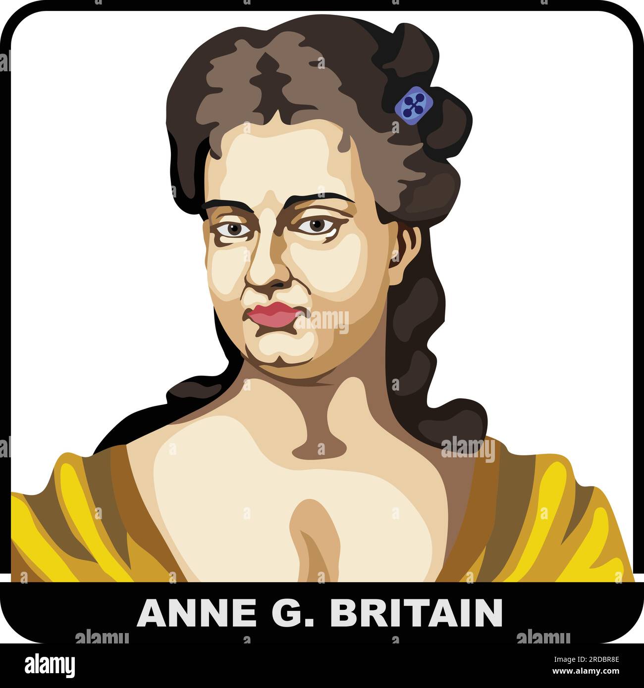 Regina Anna del Regno Unito Illustrazione Vettoriale