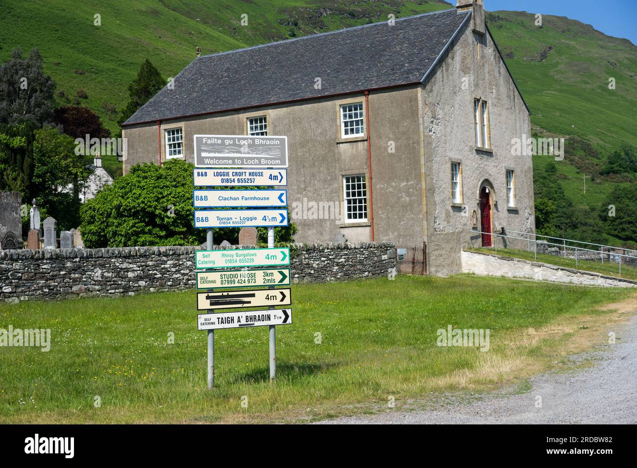 Clachan Church, Garve, Wester Ross, Scozia, Regno Unito. Foto Stock