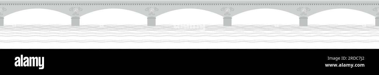 Ponte di Jena, Parigi, Francia, illustrazione vettoriale Illustrazione Vettoriale