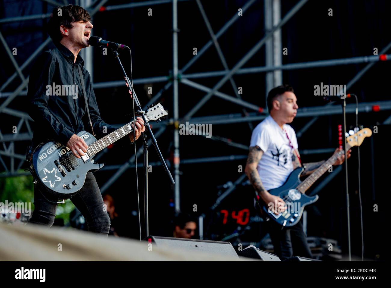 Bellaria Igea Marina, Italia. 2 giugno 2023. Concerto dal vivo anti-Flag allo Slam Dunk Festival Italia a Bellaria-Igea Marina 2 giugno 2023 (foto di Andrea Ripamonti/NurPhoto) crediti: NurPhoto SRL/Alamy Live News Foto Stock