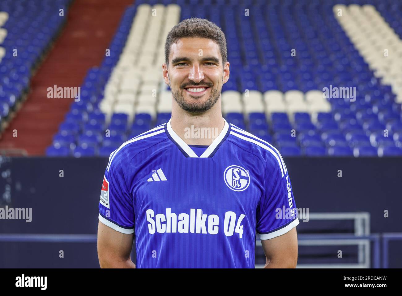 Gelsenkirchen, Germania. 20 luglio 2023. Foto del team FC Schalke 04, Schalke's Marcin Kaminski Credit: Tim Rehbein/dpa/Alamy Live News Foto Stock