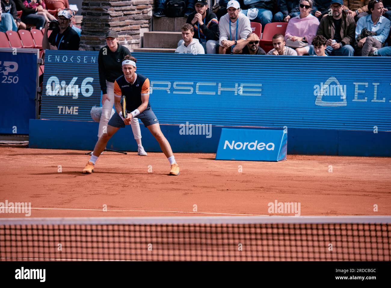 Båstad, Svezia. 07 20 2023. Il primo incontro di Casper Ruud con Alexander Shevchenko nel secondo round del Nordea Open. Casper Ruud ha vinto in due set. Daniel Bengtsson Foto Stock