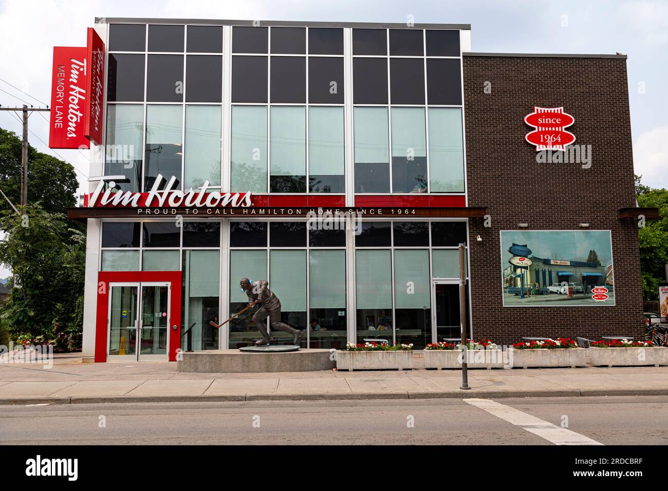 Il primo ristorante Tim Hortons in Canada si trova a Hamilton, Ontario, Canada. Foto Stock