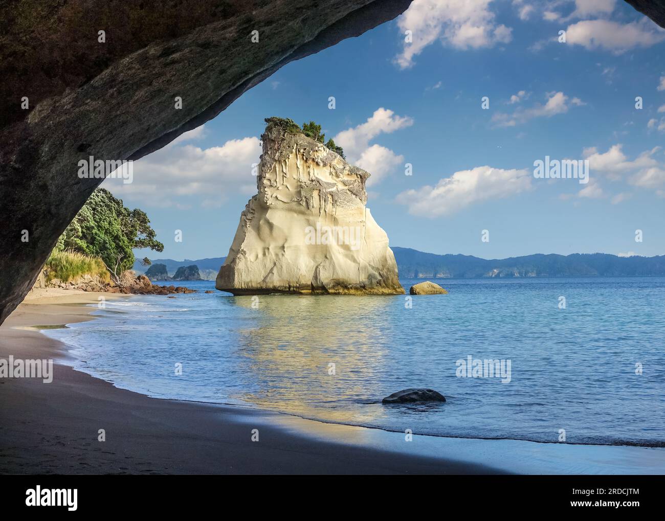 Geografia / viaggi, nuova Zelanda, Waikato, Hahei, costa vicino a Cathedral Cove, Waikato, Isola del Nord, DIRITTI AGGIUNTIVI-AUTORIZZAZIONE-INFO-NON-DISPONIBILE Foto Stock