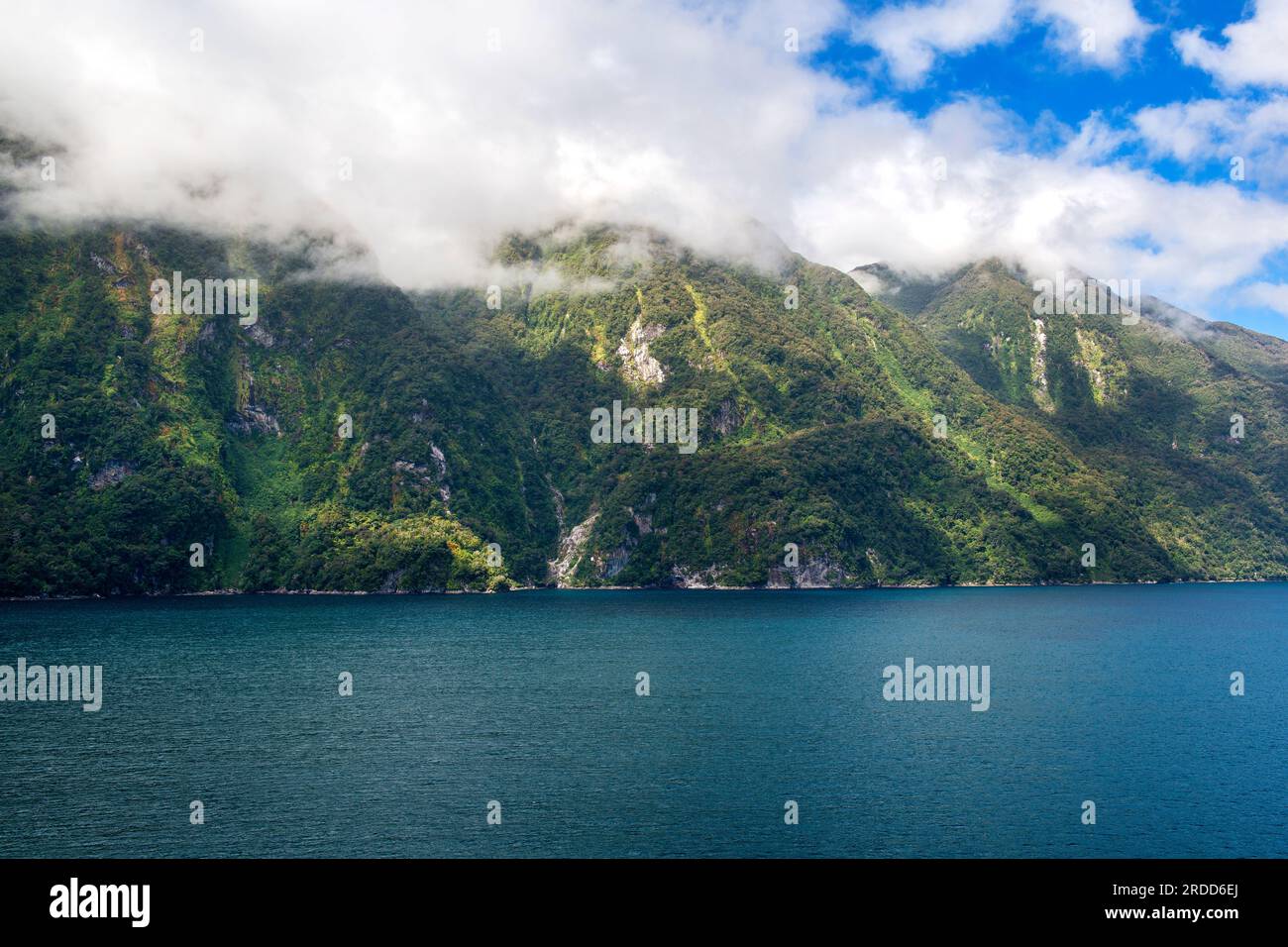 Dusky Sound, Tamatea, uno dei più complessi fiordi, Fiordland National Park, South Island, nuova Zelanda Foto Stock