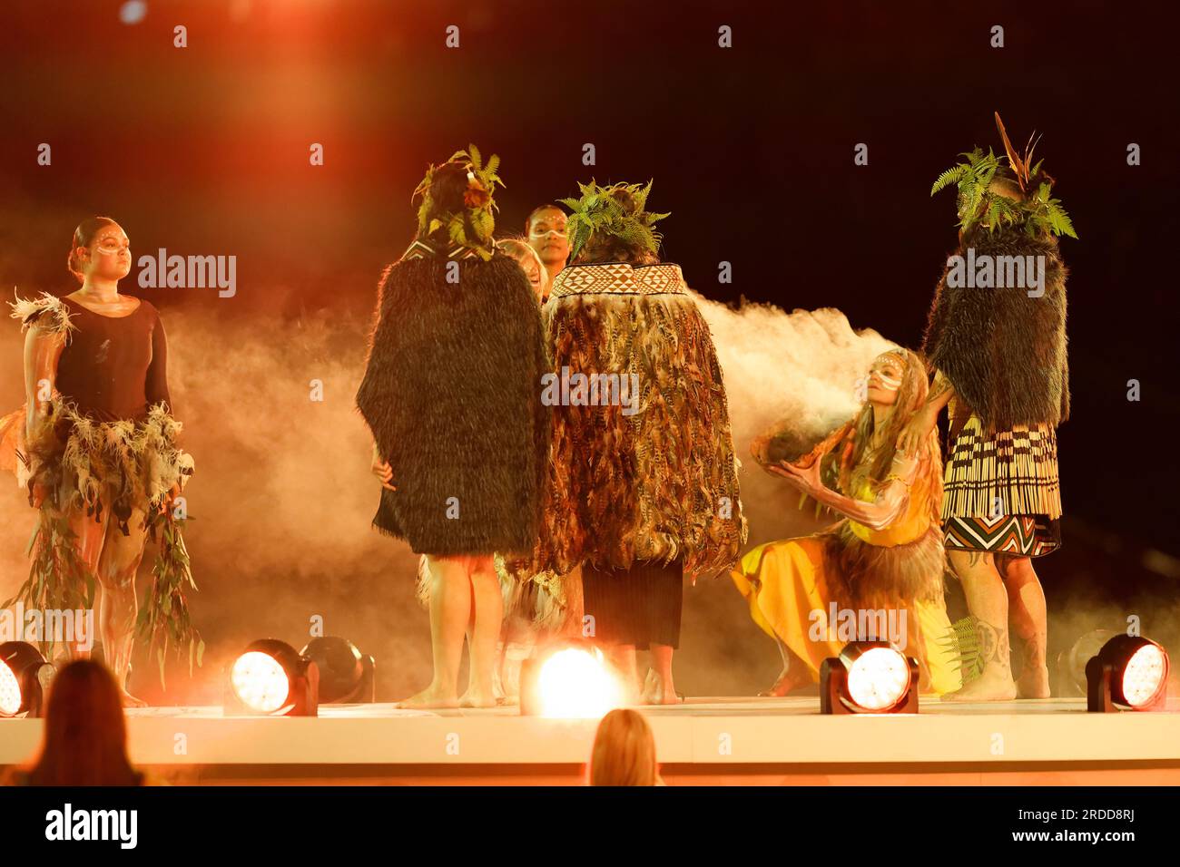 Sydney, Australia. 20 luglio 2023. Le performer ballano prima della Coppa del mondo femminile FIFA 2023 tra Australia e Irlanda allo Stadium Australia il 20 luglio 2023 a Sydney, Australia Credit: IOIO IMAGES/Alamy Live News Foto Stock