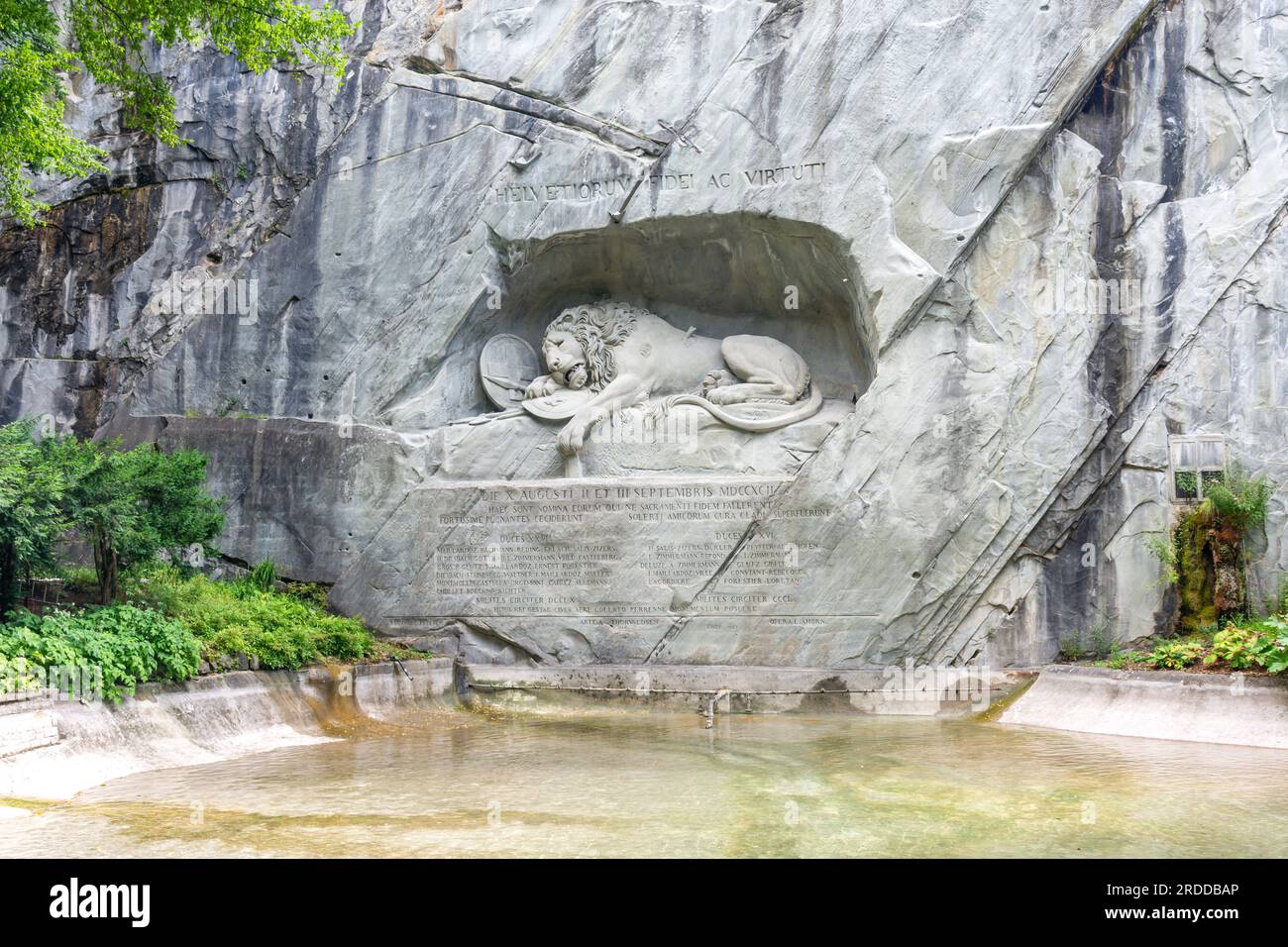 Monumento del Leone (Löwendenkmal), Denkmalstrasse, città di Lucerna (Lucerna), Lucerna, Svizzera Foto Stock