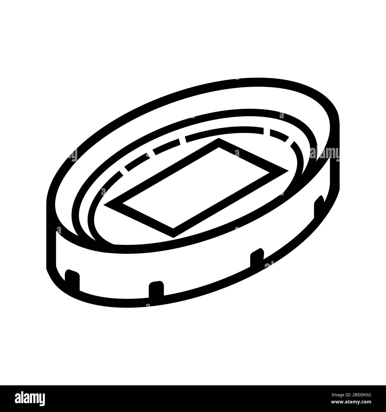 ISO 7001 SA 002: Insegna dello stadio, icona dello stadio, Illustrazione Vettoriale