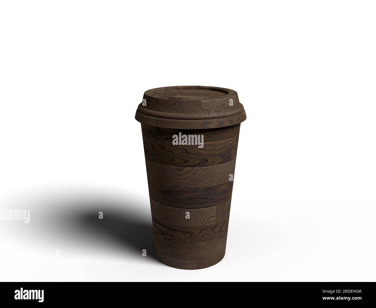 Tazza di caffè 3D isolata su bianco Foto Stock